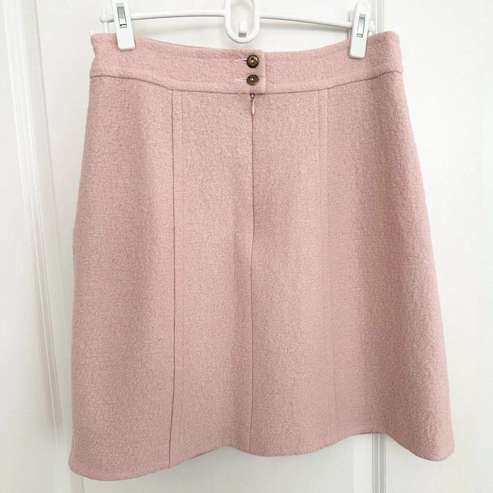Nanette Lepore Soft Pink Wool Blend Skirt - Office / Tailored - Picture 5 of 15